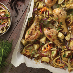 Easy Chicken Citrus, Fennel and Onion Sheet Pan Meal National Onion Association