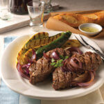 Beef Top Loin Steaks with Balsamic Red Onion Relish